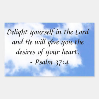 Psalm 37:4 rechthoekige sticker