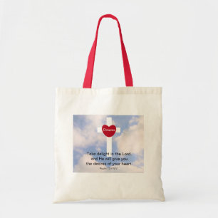 Psalm 37:4: Wees blij in de Lord Dreams Cross Tote Bag