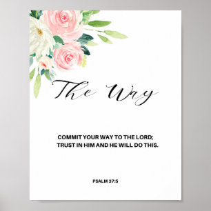 Psalm 37:5, Bijbelverse Poster