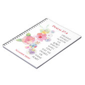 Psalm 37 Bloemen Woman's Devotional Bible Journal Notitieboek (Linkerzijde)