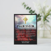 Psalm 37 vers 12 tot en met 20 hemel en hel briefkaart (Staand voorkant)