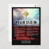 Psalm 37 vers 12 tot en met 20 hemel en hel briefkaart (Voorkant / Achterkant)