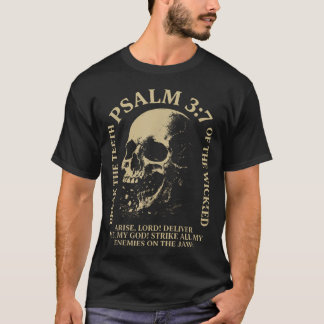 Psalm 37 Vintage Schedel Christelijke Religieuze B T-shirt