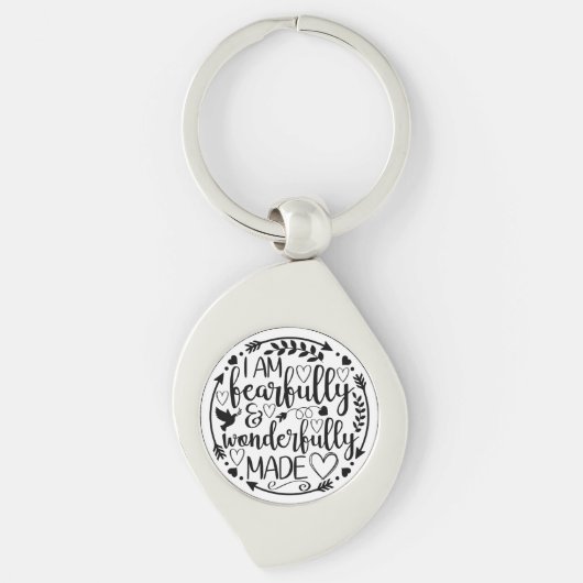 Psalm 39 Wonderfully Made Christian Scripture Sleutelhanger (Voorkant)