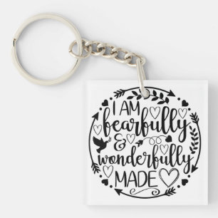 Psalm 39 Wonderlijk Geschapen Christelijke Schrift Sleutelhanger