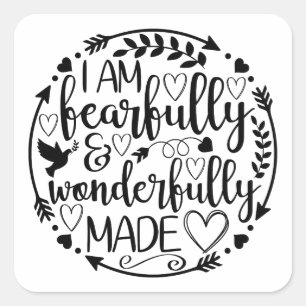 Psalm 39 Wonderlijk Geschapen Christelijke Schrift Vierkante Sticker