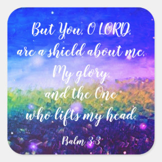 Psalm 3:3 Christelijke Schrift Firefly Art Sticker