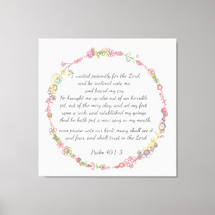 Psalm 40:1-3 canvasafdruk canvas afdruk