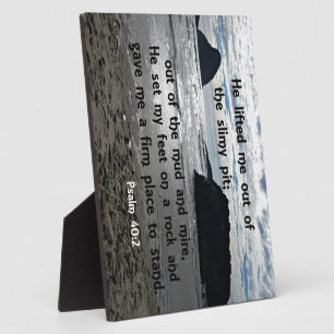 Psalm 40:2 Hij tilde me uit de slipput Fotoplaat