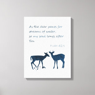 Psalm 42 1 als een dieet voor water canvas afdruk