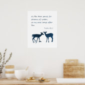 Psalm 42 1 als een dieet voor water poster (Keuken)