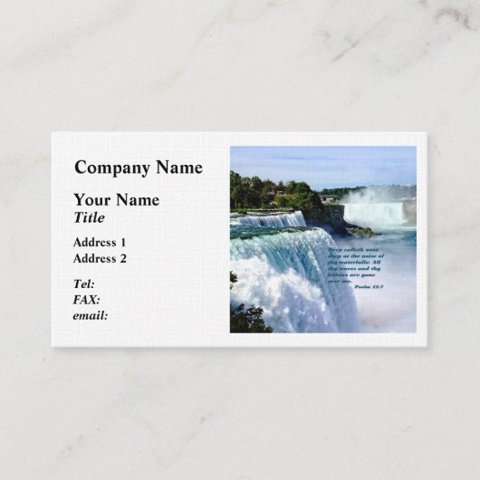 Psalm 42:7 visitekaartje (Voorkant)