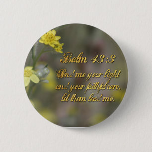 Psalm 43:3 Gele Button van wilde bloemen