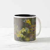 Psalm 43:3 Gele wilde bloemen Mok van tweetone kof (Voorkant rechts)