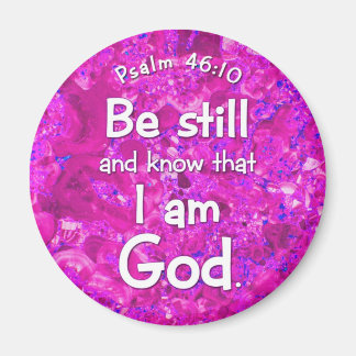 Psalm 46:10 Be & ken roze Bijbelprijsopgave Magneet