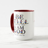 Psalm 46:10 Be Still and Know Floral Letters Mok (Voorkant links)