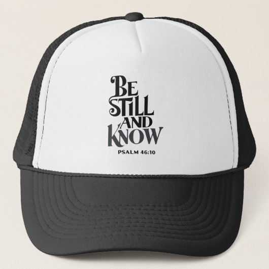 Psalm 46:10 Be Still and Know Scripture Trucker Pet (Voorkant)