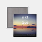 Psalm 46:10 "Be still" Great Salt Lake, Utah Magneet (Voorkant / Achterkant)