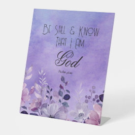 Psalm 46:10 Bible Verse Reclamebord Met Voetstuk