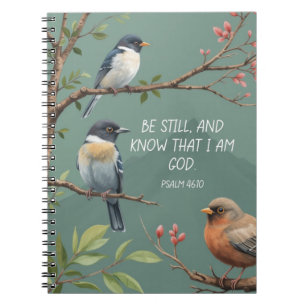 Psalm 46:10 Bijbeltekst afbeelding Notitieboek