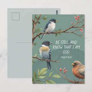 Psalm 46:10 Bijbelvers Afbeelding Briefkaart