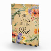Psalm 46:10 Bijbelvers Fotoblokken (Rechts)