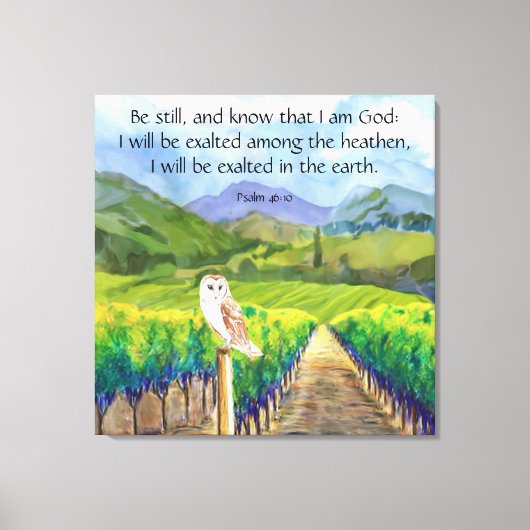 Psalm 46:10 canvas afdruk (Voorkant)