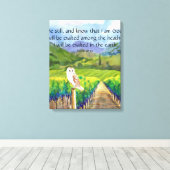 Psalm 46:10 canvas afdruk (Insitu (Houten vloer))