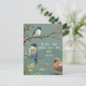 Psalm 46:10 Christelijk Bijbelvers Afbeelding Briefkaart (Staand voorkant)