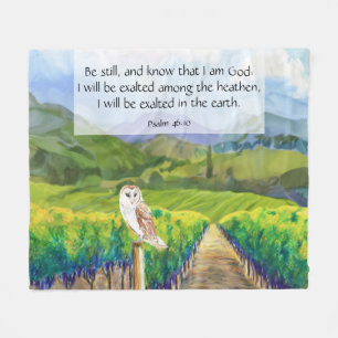 Psalm 46:10 fleece deken
