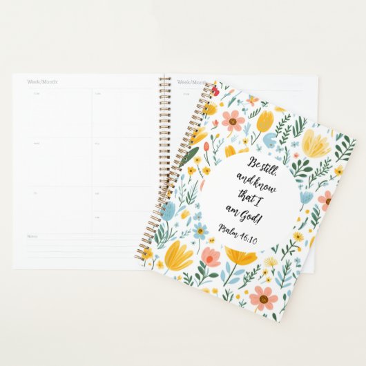Psalm 46:10 Floral Planner (Display)