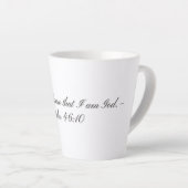 Psalm 46:10, Gift Latte Mok (Rechterhoek)