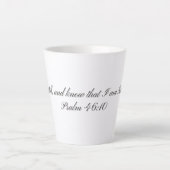 Psalm 46:10, Gift Latte Mok (Voorkant)