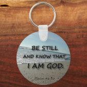 Psalm 46:10 - nog steeds sleutelhanger (Voorkant)