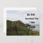 Psalm 46:10 Oceanside Aangepaste tekst Christelijk Briefkaart (Voorkant / Achterkant)