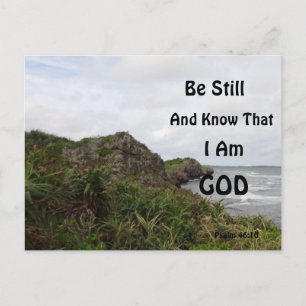 Psalm 46:10 Oceanside Aangepaste tekst Christelijk Briefkaart