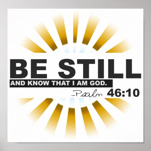 Psalm 46:10 Poster (Voorkant)