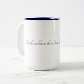 Psalm 46:10, (Stijl 2), Gift Mok (Voorkant links)