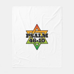 Psalm 46-10 - Vluchtblauw Fleece Deken