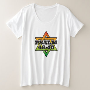 Psalm 46-10 - Vrouwen plus T-Shirt formaat