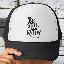 Psalm 46:10 Wees stil en ken de Schrift Trucker Pet