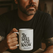 Psalm 46:10 Wees stil en weet Christelijk Koffiemok