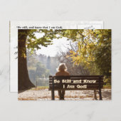 Psalm 46:10 Wees stil en weet dat ik een Briefkaar Briefkaart (Voorkant / Achterkant)