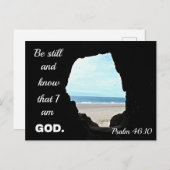 Psalm 46:10 Wees stil en weet dat ik God ben Feestdagenkaart (Voorkant / Achterkant)