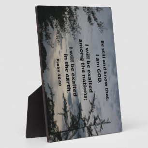 Psalm 46:10 Wees stil en weet dat ik God ben Fotoplaat