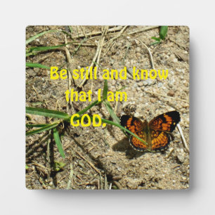 Psalm 46:10 Wees stil en weet dat ik God ben. Fotoplaat