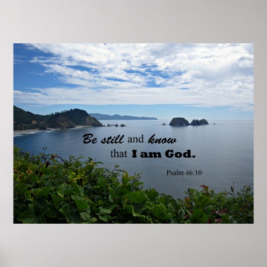Psalm 46:10 Wees stil en weet dat ik God ben Poster (Voorkant)