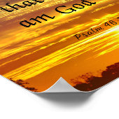 Psalm 46:10, wees stil en weet dat ik God ben Poster (Hoek)