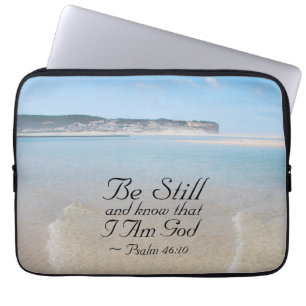 Psalm 46:10 Wees stil en weet dat ik God Bijbelse Laptop Sleeve