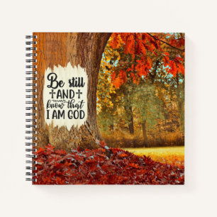 Psalm 46:10 Wees stil en weet dat ik God herfst be Notitieboek